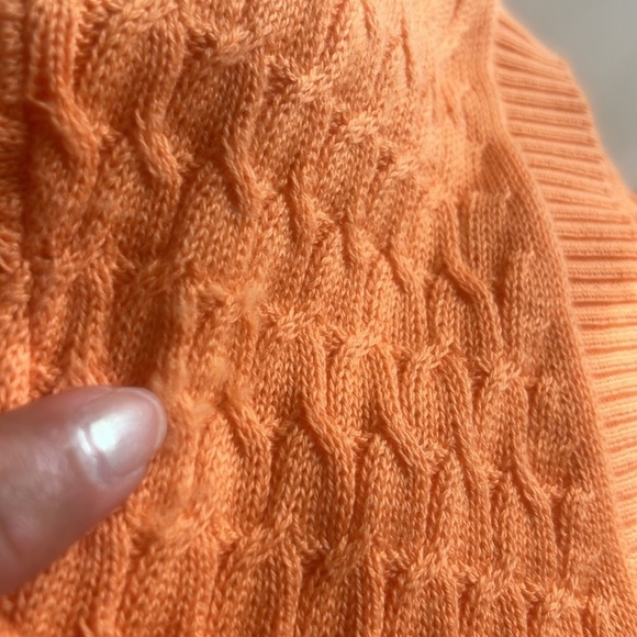Vintage Talbots sweater light orange pima cotton pullover
Orange V-Neck Size:L - Picture 13 of 13